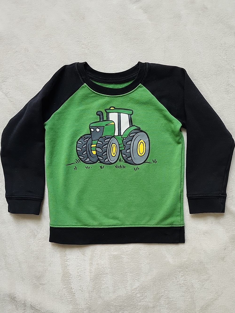 John Deere Green Tractor Raglan Sweatshirt , 4T